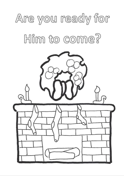 Card to Color - Fireplace