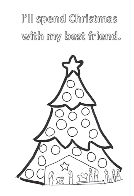 Card to Color - My Friend