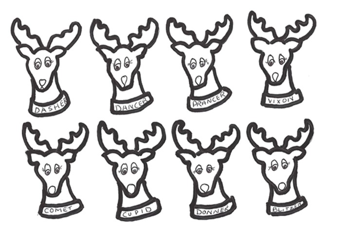 Card to Color - Reindeer